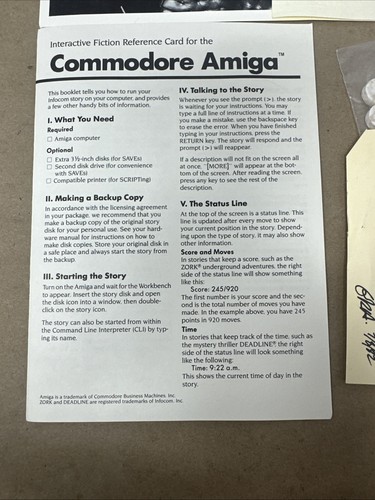 {MINT} Deadline Infocom 1982 AMIGA MS-DOS Game Mystery Detective RARE - Picture 8 of 10