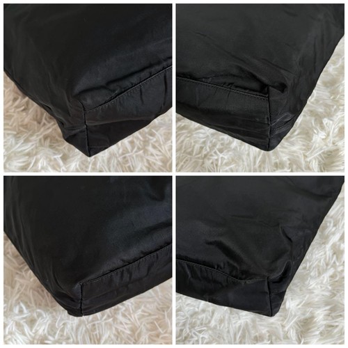 PRADA Borsa a Mano Tote Borsetta Logo Nylon Nero Autentica - Foto 24 di 24