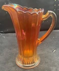 LOVELY VINTAGE CARNIVAL IMPERIAL DARK MARIGOLD FLUTE MILK PITCHER “NICE COLOR”