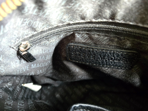 Steve Madden Snakeskin Zip Over Bag Purse w/Crossbody Chain & Faux Leather Strap - Picture 5 of 5