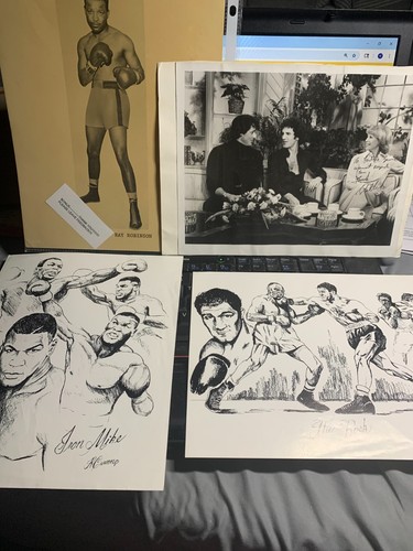VINTAGE BOXING PHOTO LOT (32) PHOTOS/PROGRAMS/NEWSPAPERS CASSIUS CLAY, LISTON - Picture 8 of 14