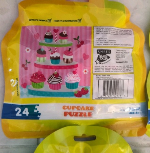 Menge 4 Anker Kunst 24 PC Kinder Puzzle-NEU-Eule, Pirat, Roboter, Cupcake  - Bild 8 von 10