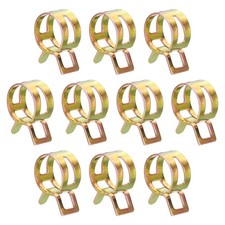 10pcs Spring Band Type Hose Clamps 15mm Silicone Vacuum Pipe Clip, Colorful