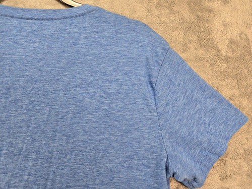 American Eagle Outfitters Shirt Men's Medium Blue Core Flex Classic Logo V-Neck - Picture 19 of 22