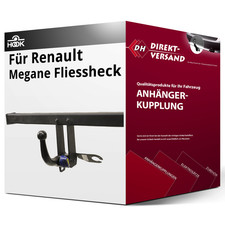 Für Renault Megane Fl. III Typ BZ0 (Hook) Anhängerkupplung horizontal abnehmbar