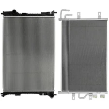 Aluminum Radiator & AC Condenser Cooling Kit For 2015-2018 Lincoln MKT