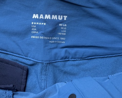 Pantalone da trekking uomo blu mammut taglia 34 nuovo con etichetta - Foto 5 di 5