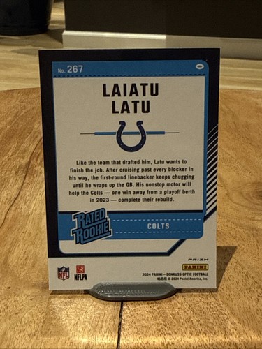 2024 Panini Donruss - Rated Rookie Laiatu Latu #311 Ottica Anteprima Blu Scope... - Foto 2 di 2
