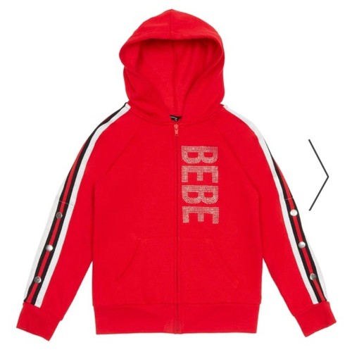 NWT Bebe Girls Red Spell Out Logo Red Hoodie