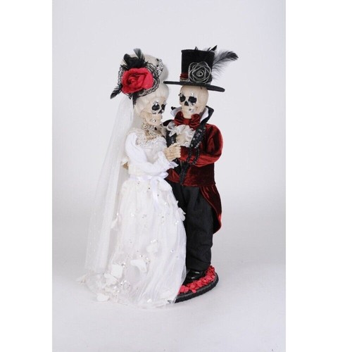 Karen Didion Hochzeit Skelett Paar Halloween Figur 24 Zoll mehrfarbig - Bild 2 von 3
