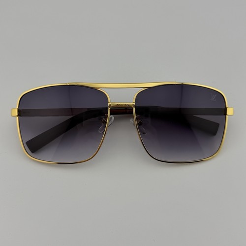 Louis Vuitton Pilot Attitude Z0259U Gold/Blue Lens Sunglasses Used Authentic - Picture 6 of 10