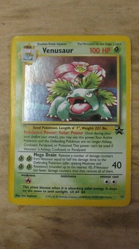 Venusaur 13 Black Star Promo Rare Holo Pokemon Card CD WOTC Vintage