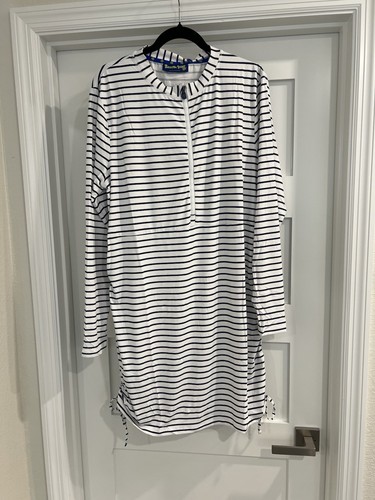 Banana Boat UPF 50 Langarm Etuikleid Sommerkleid 2XL Neu mit Etikett marine weiß Streifen Strand - Bild 3 von 11