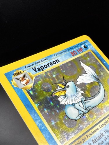 Vaporeon 12/64 Holo - Juego de cartas coleccionables Pokémon Jungle - Holo ilimitado raro - Imagen 5 de 24
