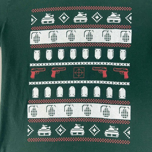 Grunt Style Ugly Christmas T-Shirt Military Graphic Tee Patriotic Large - Picture 5 of 9
