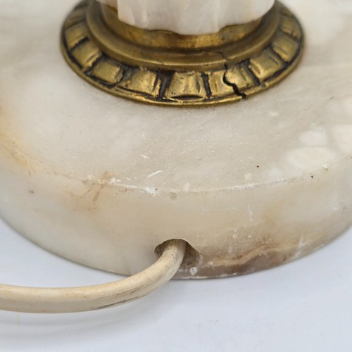 Vintage Brass Cherub Lamp Base – Onyx Column Italian Mid-Century Style Working - Picture 7 of 22