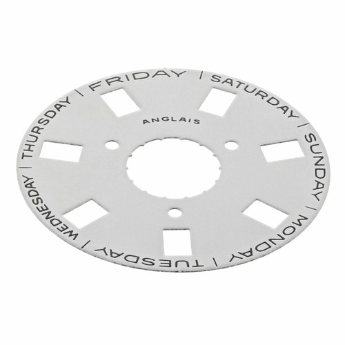 Day Disc For Rolex President Double Quick Set Fits 3155 Movement White W/Black - Picture 2 of 2