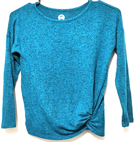 Girls Blue Long Sleeve Shirt Size Small Cotton Blend Kids Casual Top