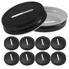24 Pcs Mason Jar Lids Straw Hole Cover for Regular Mouth Canning
