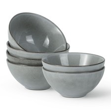 famiware Cereal Bowls Set of 6, Ocean Round 6" Soup Bowls, 23oz Rice Serving ...