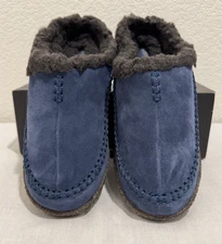 Sorel Mens 8.5 Falcon Ridge Suede Slip On Moccasins Slippers Shoes Blue EUC