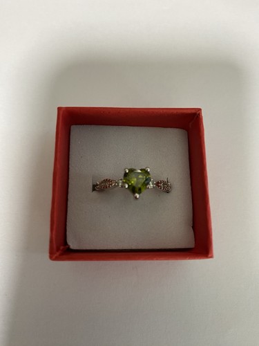 Vintage Peridot Ring silberfarben, Größe 7 - Bild 7 von 9