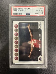2008 TOPPS CHROME #23 LEBRON JAMES PSA 10