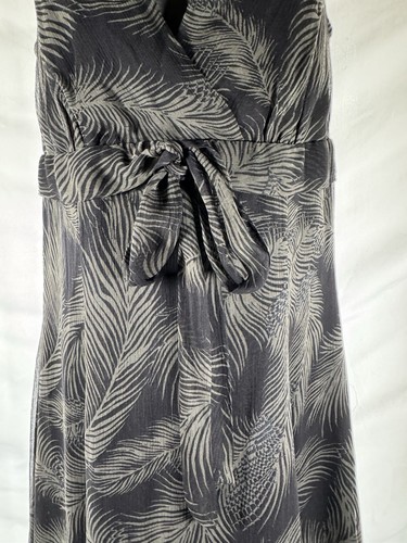 J. Crew Seidenkleid Damen Größe 4 Tropische Farn Palmen Botanisch Lagenlook - Bild 4 von 13
