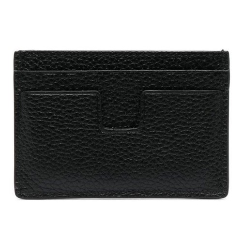 Sello tarjetero negro con logotipo de metal Tom Ford: YT232 LCL158G 1N001 58819200 - Imagen 2 de 5
