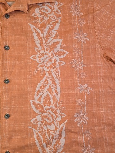 Saddlebred Men’s Hawaiian Shirt XXL Classic Fit Salmon Color . Y1 - Picture 2 of 8