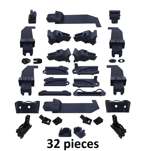 Complete Repair Kit For Fiat 500C Soft Top Convertible (32 Pieces)