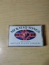 Vintage cassette tape titled "MI'KMAQ SONGS" by the Antler River Singers,...