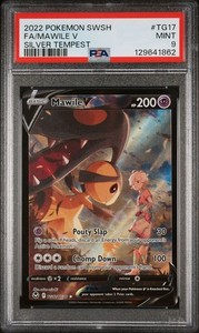2022 POKEMON SWORD & SHIELD SILVER TEMPEST #TG17 FULL ART/MAWILE V PSA 9