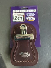 New Weaver Leather Livestock Leather Show Number Holder Brown