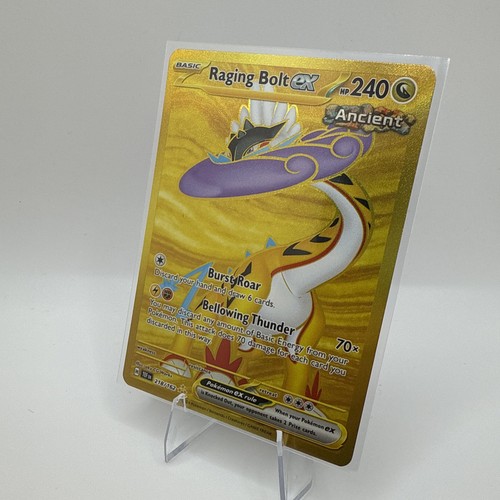 Raging Bolt ex - 218/162 Hyper Rare Holo NM Pokemon SV05: Temporal Forces - Picture 3 of 6