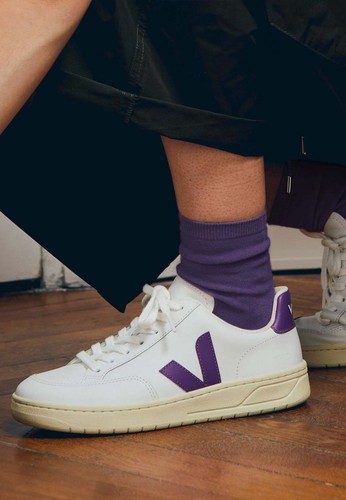 Veja V-12 Scarpe da Ginnastica in Pelle Extra Bianco Cosmos TAGLIA 6 - NUOVE - Foto 6 di 10