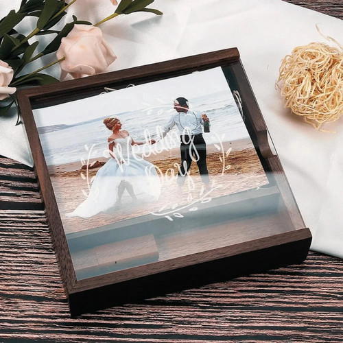 Personalised Laser Engraved 6x4 Photo Album Wooden Walnut Maple Wood Box 2.0 3.0 - Afbeelding 9 van 11