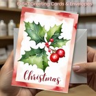Christmas Greeting Cards w/ Envelope - Set of 6 -5x7 Cards & Envelopes L#024