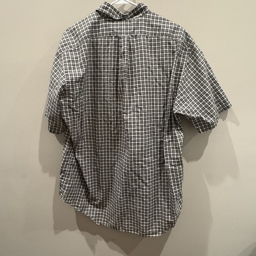 Polo Ralph Lauren camicia uomo grande avorio e nero Blake plaid preppy pony casual - Foto 5 di 5