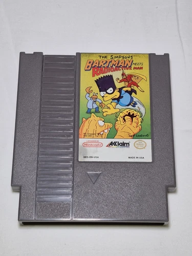 The Simpsons Bartman Meets Radioactive Man NES Cartridge Only With Sleeve