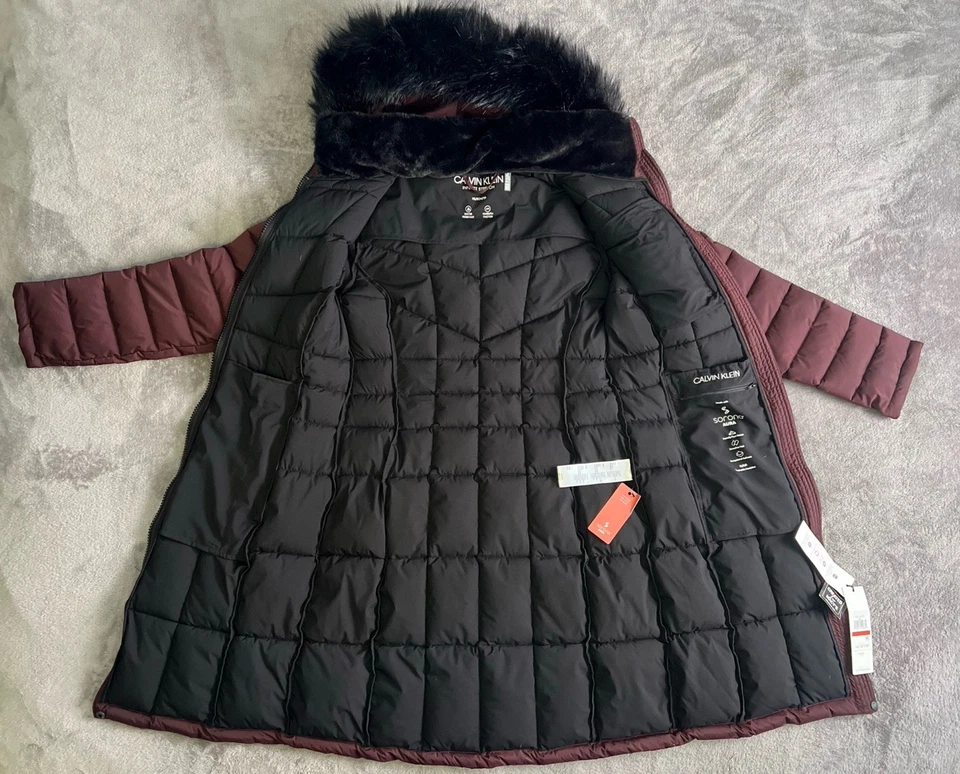 Brand New Calvin Klein Women's Sorona Aura XS Jacket Coat CW133273 Plum Purple - Image 3 of 4