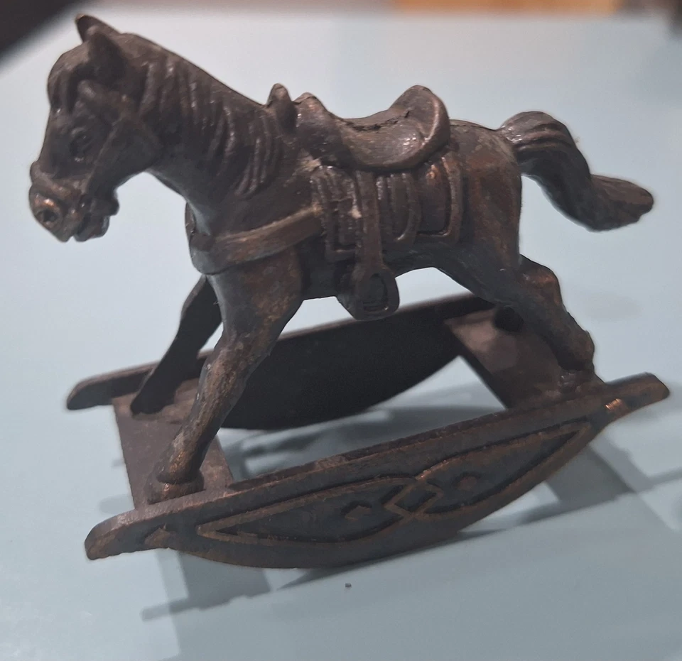 Lot of TEN Durham Industries Metal Mini's Rocking Horse, Desk, Cradle, Well, +6 - Image 3 of 4