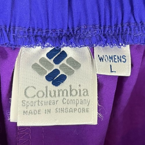 Vintage Columbia Women’s Track Pants Joggers Windsuit Purple - Picture 11 of 12
