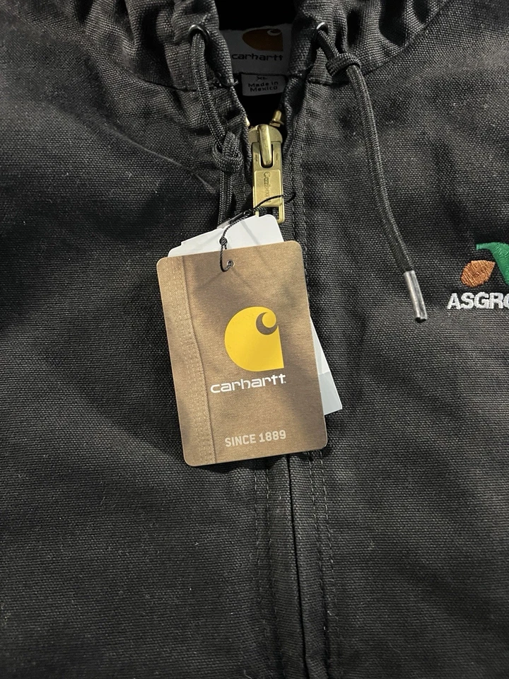 Chaqueta activa con capucha negra Carhartt J130 | XL | NUEVA CON ETIQUETAS | Bordado agrícola | Foto 4 de 4