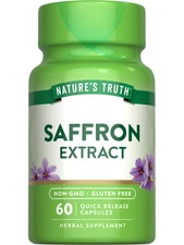 Saffron Capsules | 60 Count | Concentrated Extract | Non-GMO | by Nature's Truth