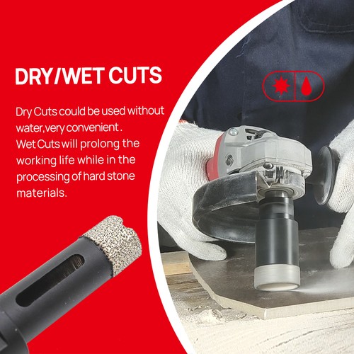 7pcs/Kit 20mm-68mm Diamond Drill Bit Tile Marble Hole Saw for Angle Grinder M14 - Picture 5 of 8
