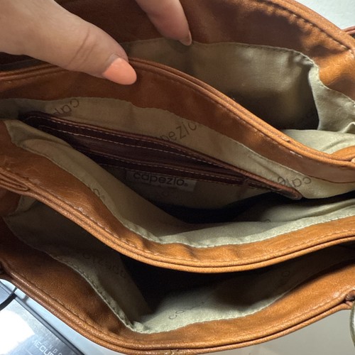 Vintage Capezio Oversized Hobo Shoulder Bag Large Brown Leather Boho Purse - Picture 16 of 19