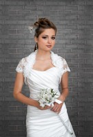 Wedding Organza And Lace Bolero/shrug Bridal Jacket S M L Xl Wedding Organza And Lace Bolero/shrug Bridal Jacket S M L Xl
