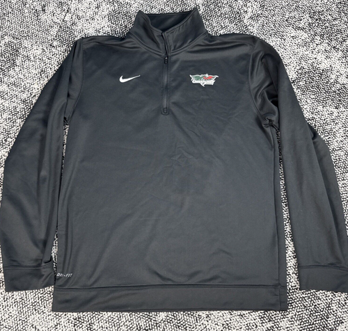 Nike Men's M Dri-Fit Long Sleeve 1/4 Zip Pullover UWGB Phoenix Logo Dark Gray - Picture 1 of 19