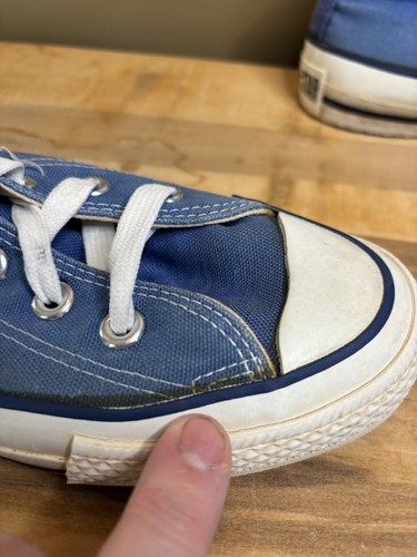 Vintage Converse Chuck Taylor All Star High Herrenschuhe Größe 5 blau Made in USA 80er - Bild 9 von 15